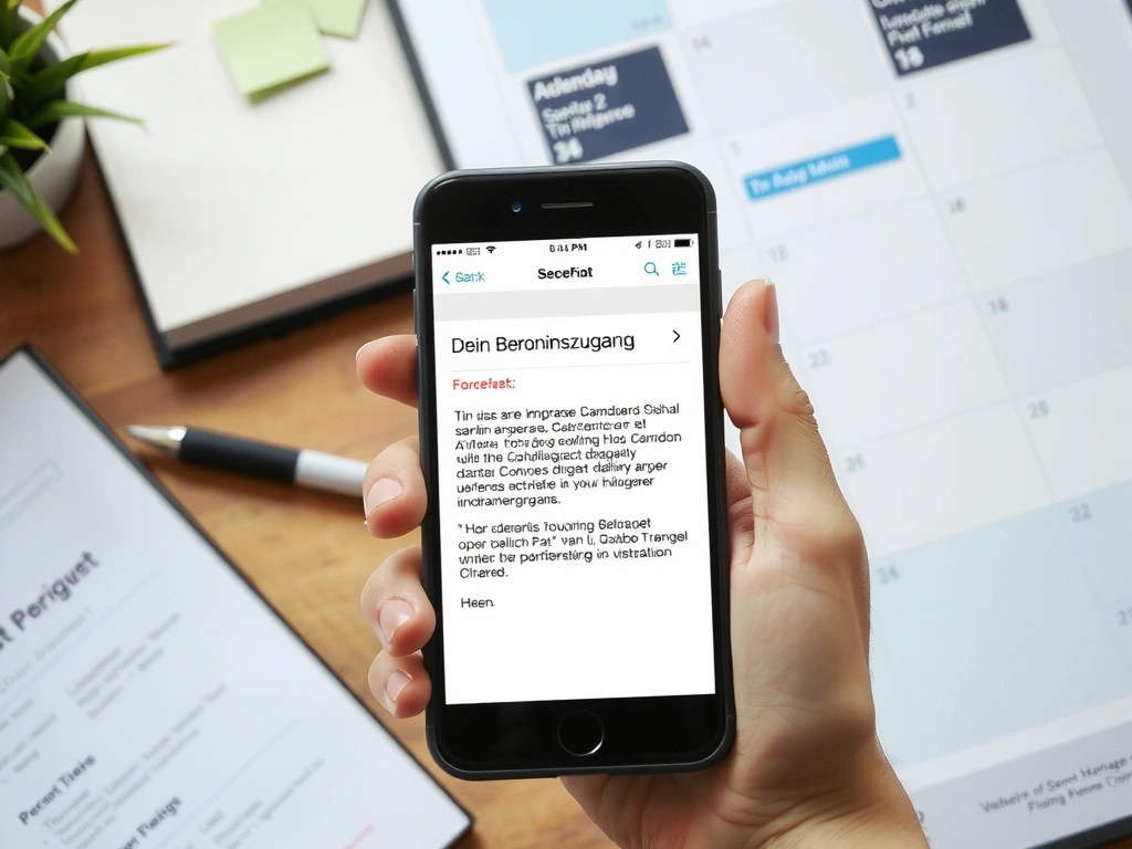 E-Mail-Bestätigung auf Smartphone